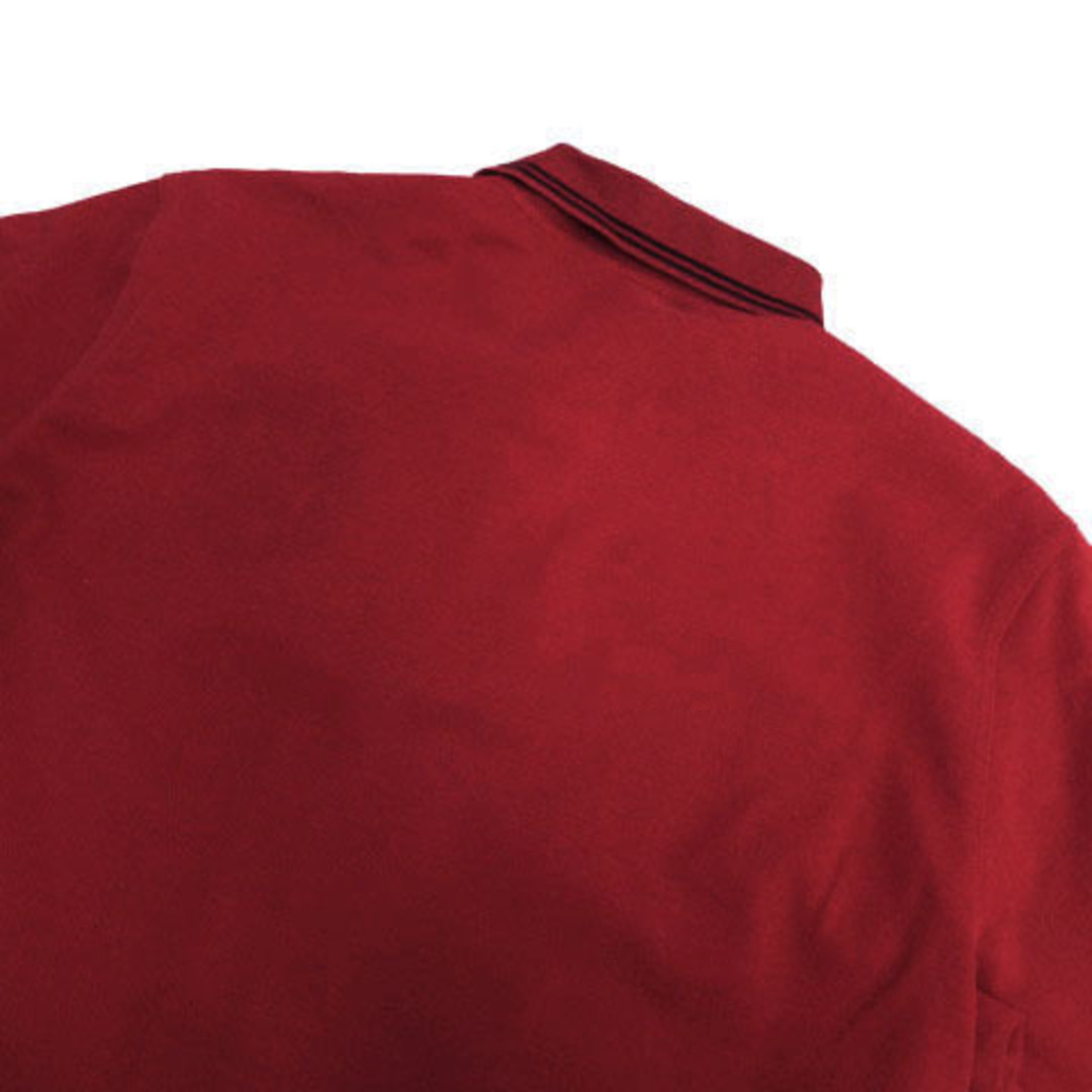 TAKEO KIKUCHI(タケオキクチ)のTAKEO KIKUCHI SPORT ポロシャツ エンブレム刺繍 赤 LL スポーツ/アウトドアのゴルフ(ウエア)の商品写真