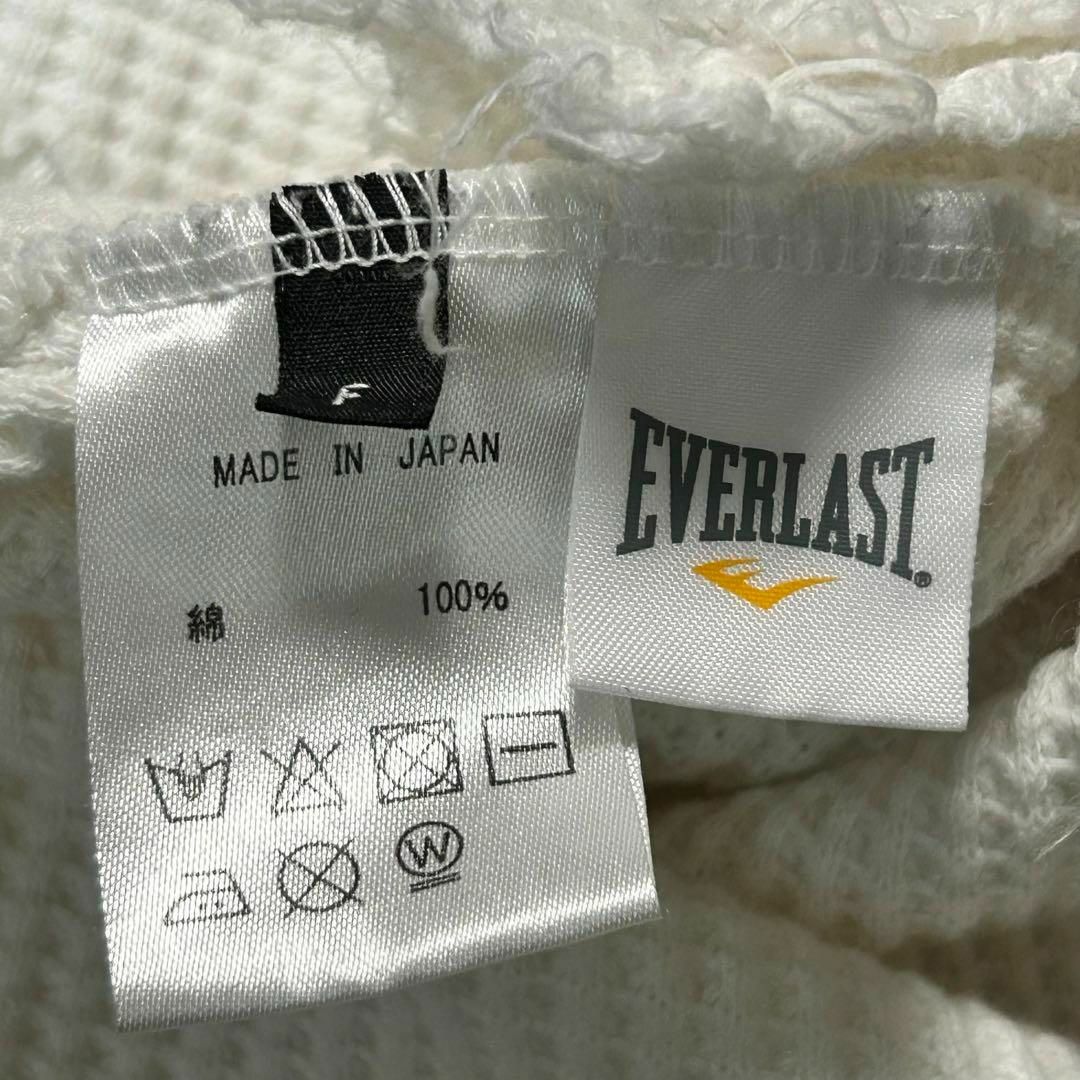 EVERLAST(エバーラスト)の美品✨【EVERLAST】ワッフルカットソー　カットオフ　日本製　ホワイト　F メンズのトップス(Tシャツ/カットソー(七分/長袖))の商品写真