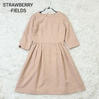 ストロベリーフィールズ(STRAWBERRY-FIELDS)のストロベリーフィールズ ワンピース ツイード生地(ひざ丈ワンピース)