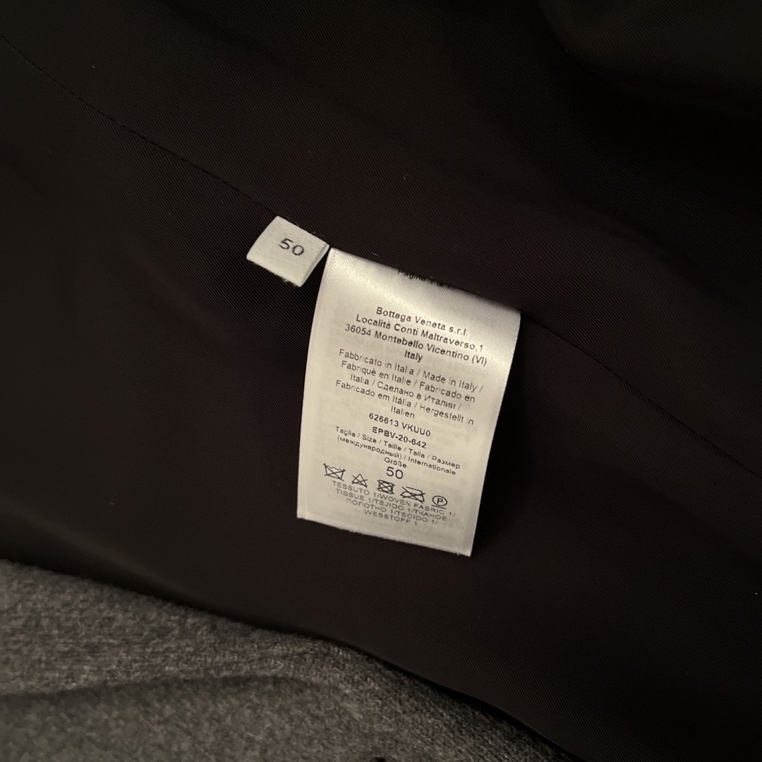 Bottega Veneta(ボッテガヴェネタ)のボッテガヴェネタ　ロングコート　チャコールグレー　サイズ50 メンズのジャケット/アウター(チェスターコート)の商品写真