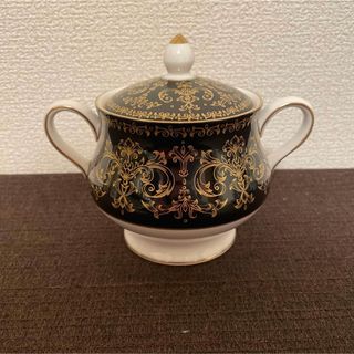 ウェッジウッド(WEDGWOOD)のウェッジウッド　カーナボン　ブラック　シュガーポット(食器)