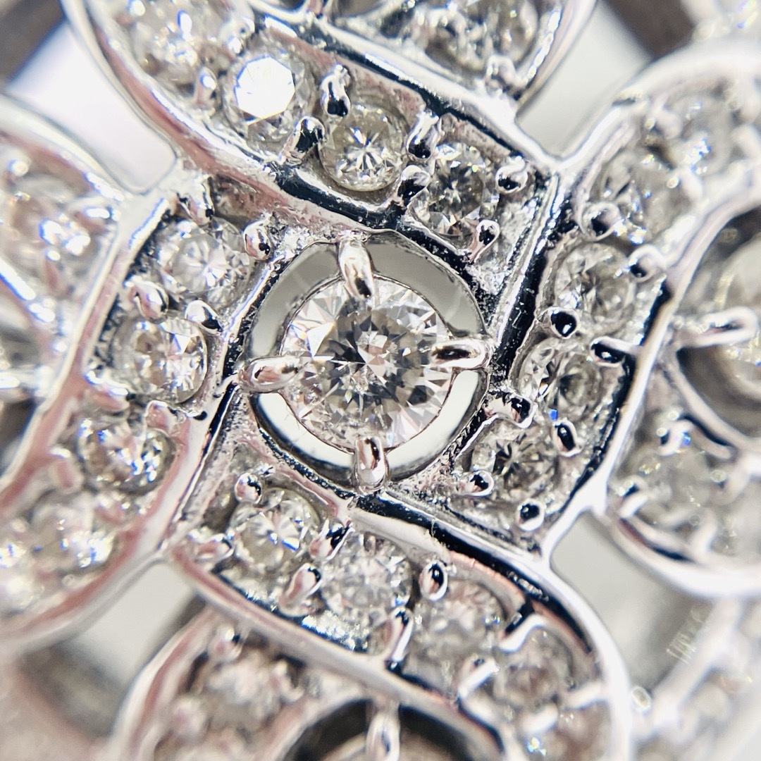 K18WG ダイヤモンド リング D: 1.20ct  豪華 レディースのアクセサリー(リング(指輪))の商品写真