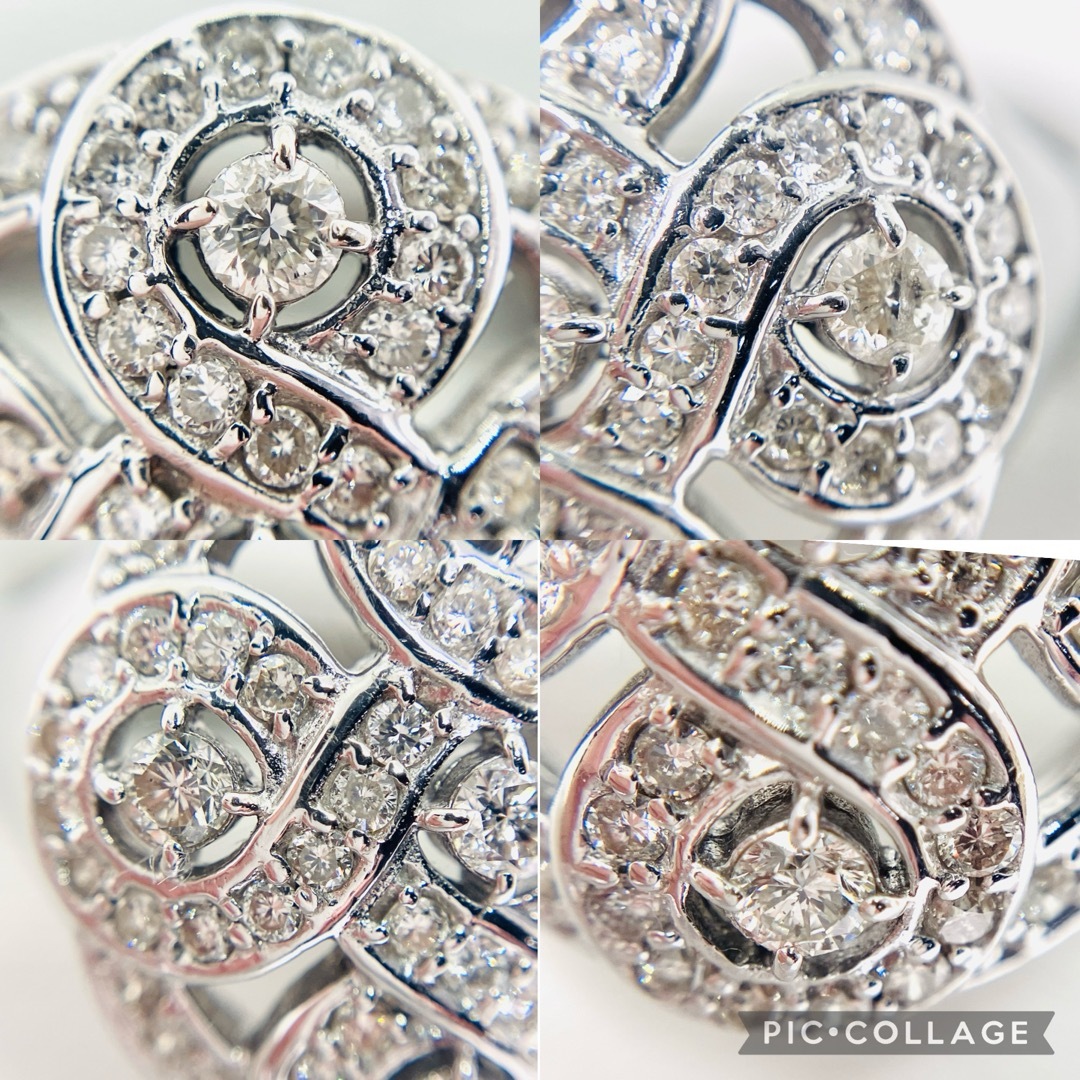 K18WG ダイヤモンド リング D: 1.20ct  豪華 レディースのアクセサリー(リング(指輪))の商品写真