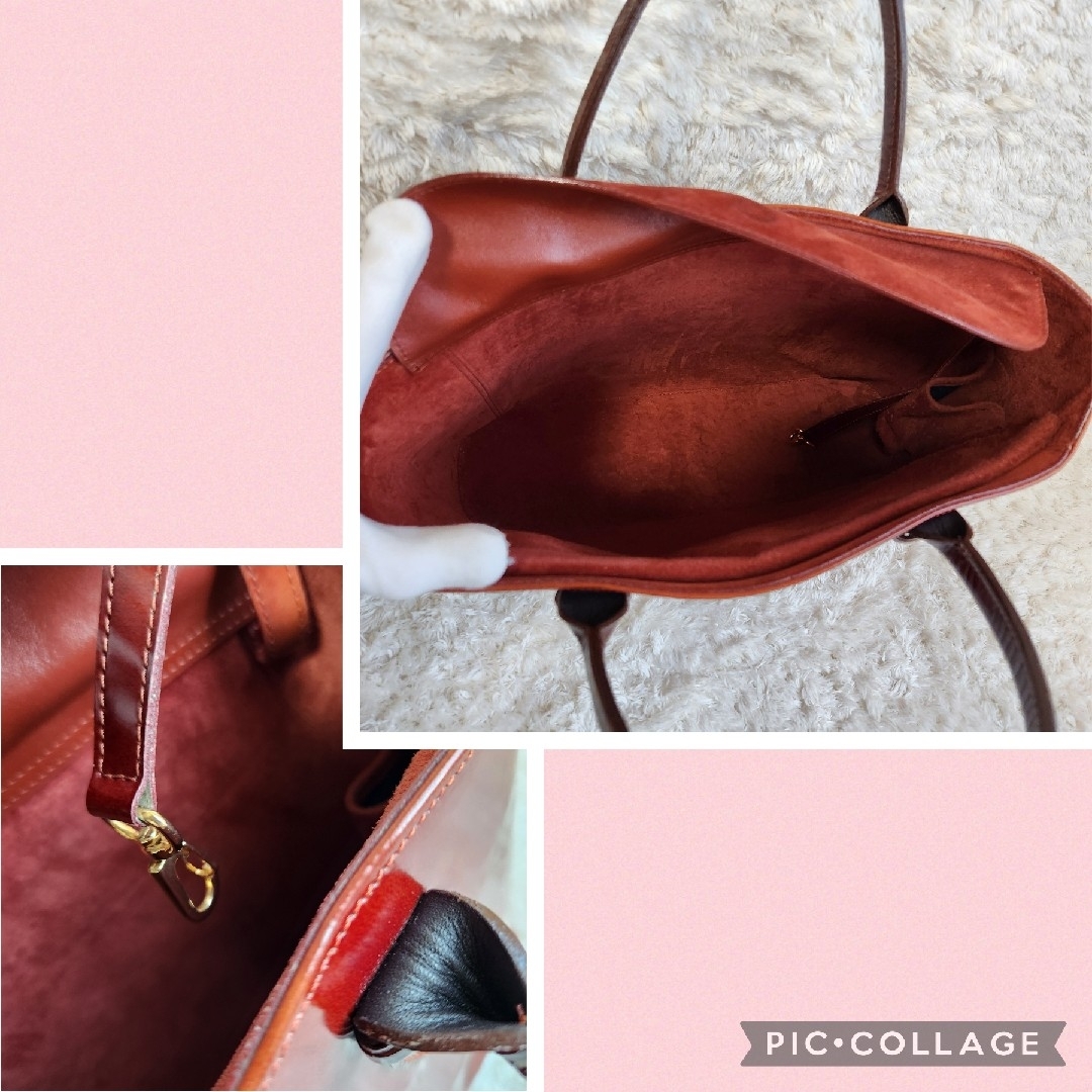 LONGCHAMP(ロンシャン)の美品☆LONGCHAMP ロンシャン 本革 パテントレザートートバッグ レディースのバッグ(トートバッグ)の商品写真