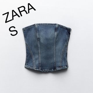 ZARA - デニムTRFコルセットトップス