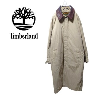 Timberland - 【Timberland】レザー襟 ステンカラーコート S-315