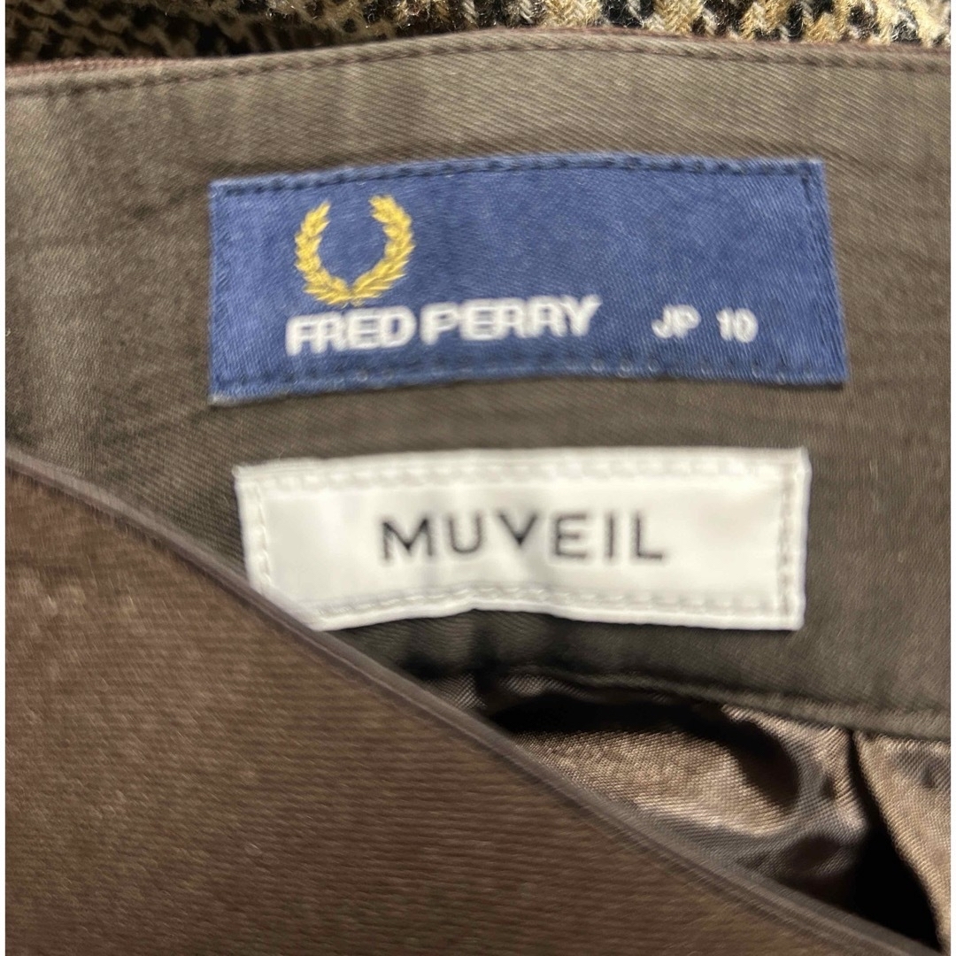 MUVEIL WORK(ミュベールワーク)のFRED PERRY×MUVEIL・コラボパンツ レディースのパンツ(バギーパンツ)の商品写真