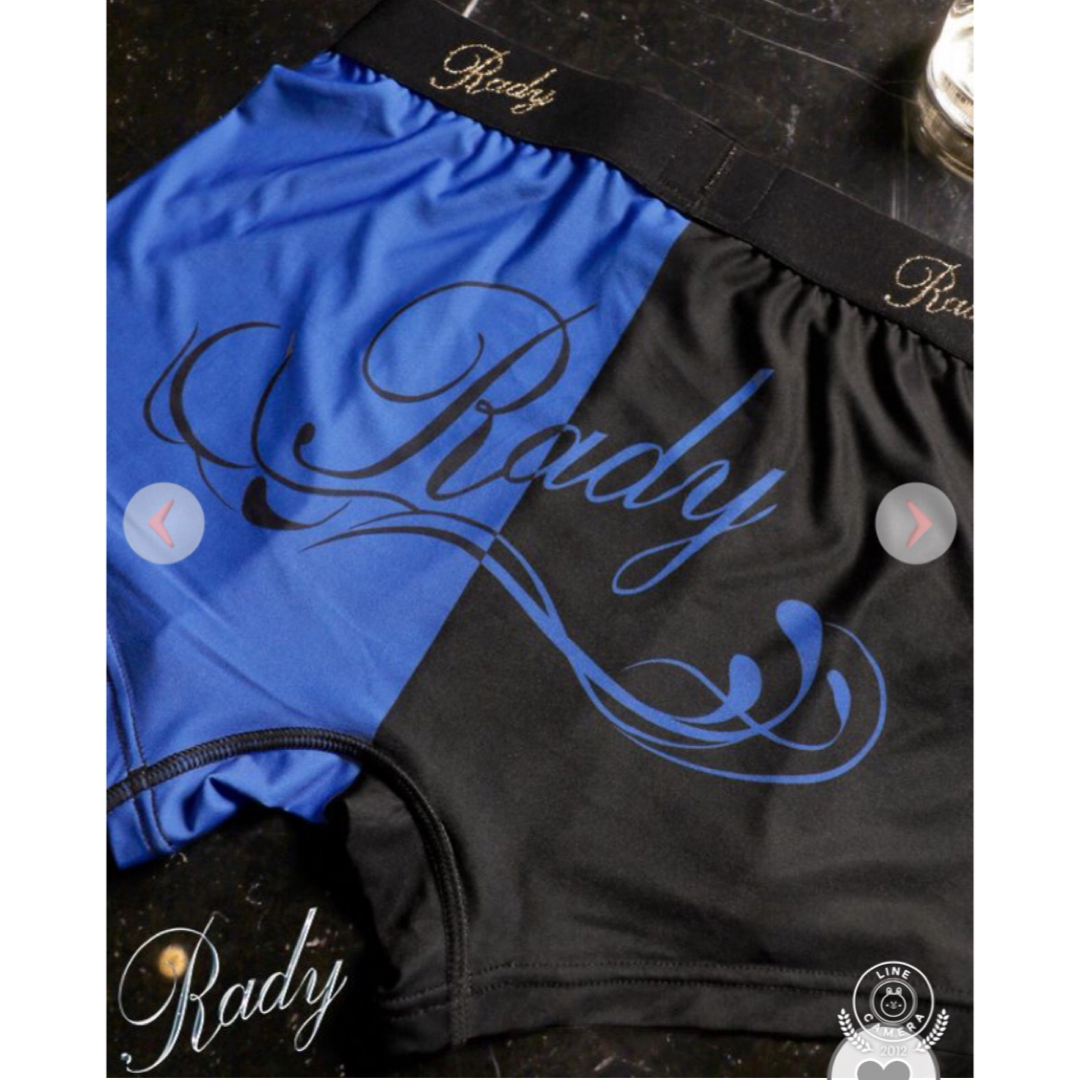 Rady(レディー)のLadyバイカラーメンズボクサーパンツ♥ブラック×ブルー♥Lsize♥プレゼント メンズのアンダーウェア(ボクサーパンツ)の商品写真