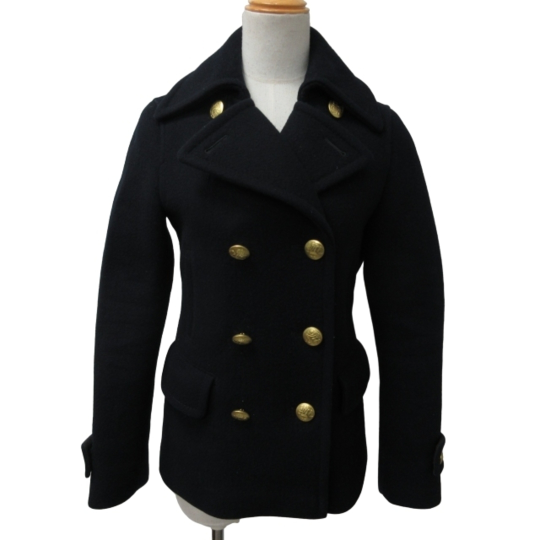 UNITED ARROWS(ユナイテッドアローズ)のユナイテッドアローズ Pコート ジャケット 金ボタン ネイビー 紺 36 約S レディースのジャケット/アウター(その他)の商品写真