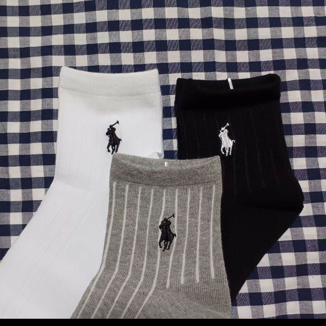 POLO RALPH LAUREN(ポロラルフローレン)の新品☆22~25*ラルフローレンソックス3足組♪︎ キッズ/ベビー/マタニティのこども用ファッション小物(靴下/タイツ)の商品写真