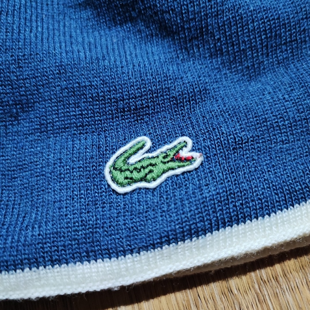 LACOSTE(ラコステ)のLACOSTE【ラコステ】ビーニー　ニット帽　リバーシブル レディースの帽子(ニット帽/ビーニー)の商品写真