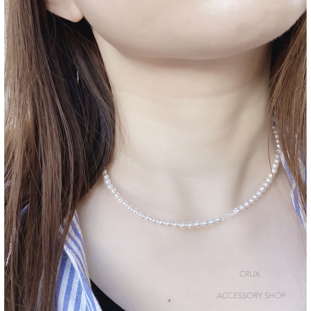 [14kgf]N28 pearl harkimer diamond  ハンドメイドのアクセサリー(ネックレス)の商品写真