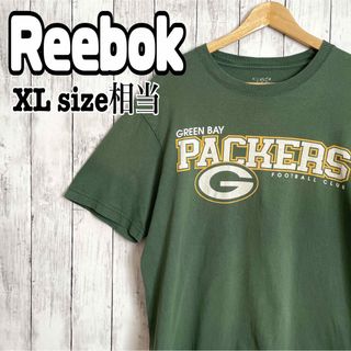 リーボック(Reebok)のReebok リーボック パッカーズ 両面プリント 緑 Tシャツ 半袖 海外古着(Tシャツ/カットソー(半袖/袖なし))