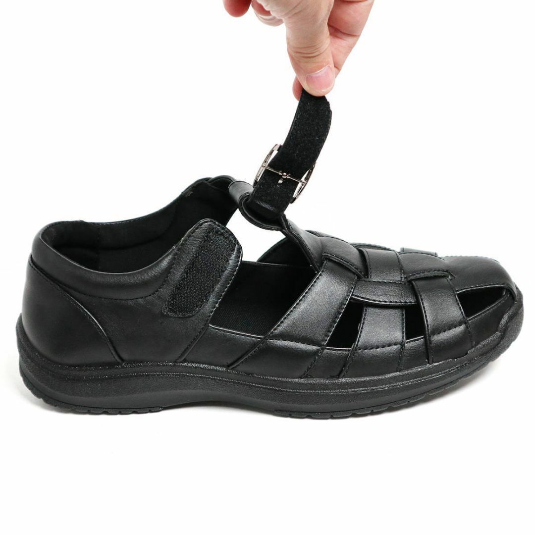 オフィスサンダル メンズ ビジネスサンダル 黒 L 26.0〜26.5cm メンズの靴/シューズ(サンダル)の商品写真