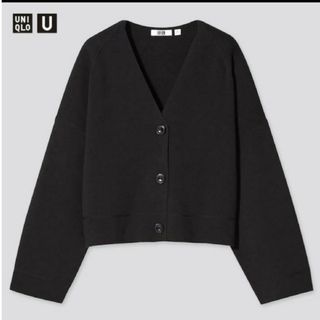 ユニクロ(UNIQLO)のUNIQLO　UNIQLO U カーディガン　黒(カーディガン)