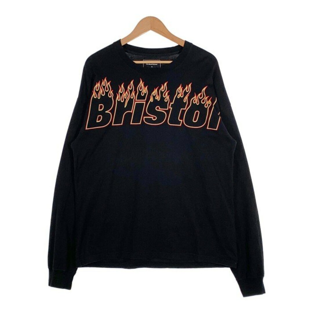 F.C.R.B.(エフシーアールビー)のF.C.R.B. エフシーレアルブリストル 19SS FIRE BRISTOL L/S BIG TEE ファイヤーブリストル ロングスリーブ ビッグ Tシャツ ブラック FCRB-19061 Size S メンズのトップス(Tシャツ/カットソー(七分/長袖))の商品写真