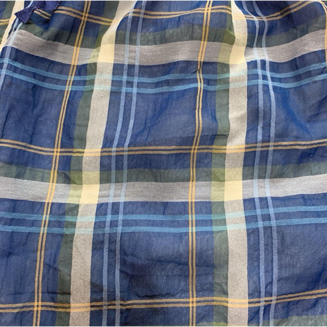 シアー シースルー ミニスカート 青 チェック レディースのスカート(ミニスカート)の商品写真