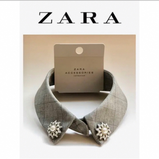 ザラ(ZARA)の人気商品！【新品】ZARA　ビジュー付　チェック柄(バンダナ/スカーフ)