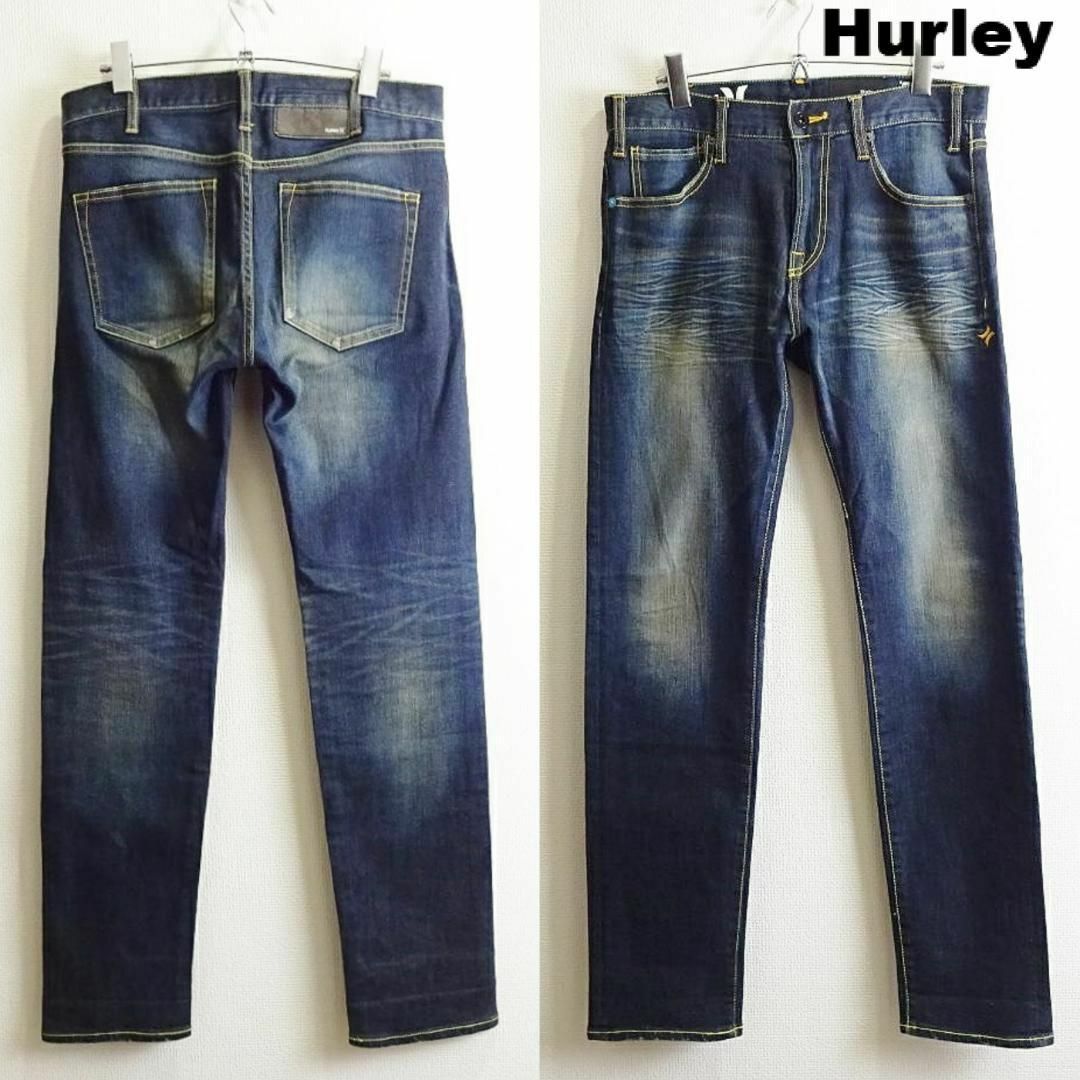 Hurley(ハーレー)のHurley　スリムフィットデニム　W80cm　ストレッチ　藍青　ハーレー メンズのパンツ(デニム/ジーンズ)の商品写真