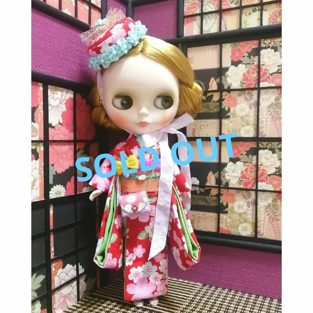 夢人屋呉服店】ブライス 着物 お花見 雛祭り お帽子ちゃんのお 夢人屋呉服店】ブライス 着物 お花見 雛祭り お帽子ちゃんのお