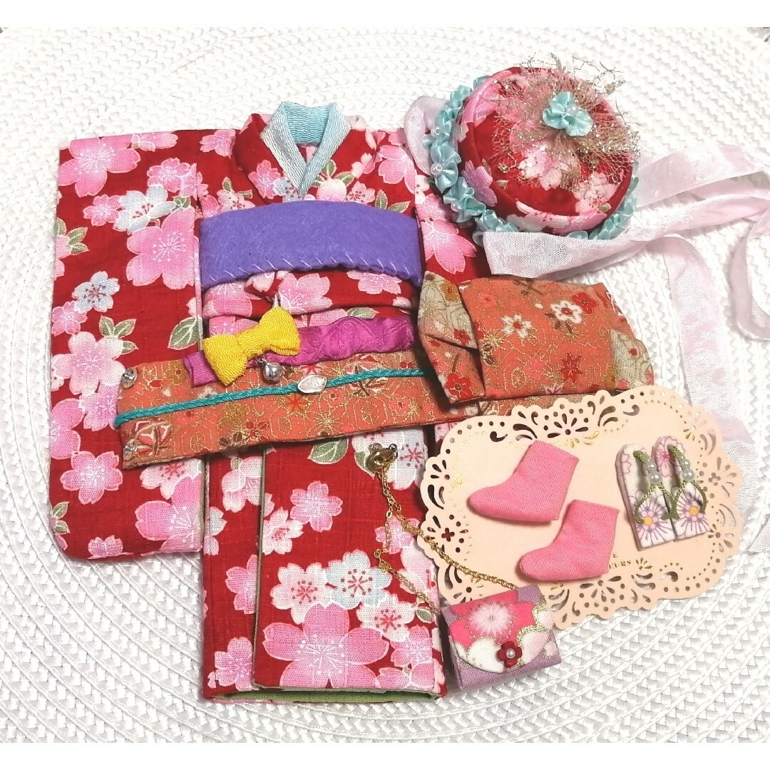 夢人屋呉服店】ブライス 着物 お花見 雛祭り お帽子ちゃんのお 夢人屋呉服店】ブライス 着物 お花見 雛祭り お帽子ちゃんのお