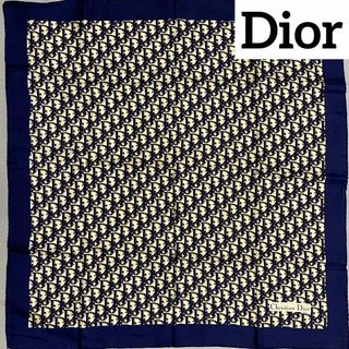 クリスチャンディオール(Christian Dior)の★Dior★ スカーフ トロッター ネイビー ホワイト ブラウン(バンダナ/スカーフ)