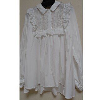 rosy monster pleats lace blouse ホワイト