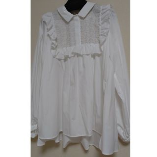 rosy monster pleats lace blouse ホワイト