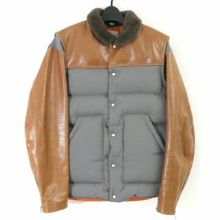 アンダーカバー(UNDERCOVER)のアンダーカバーイズム 12AW レザーコンビネーションダウンジャケット(ダウンジャケット)