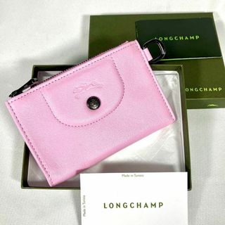 ロンシャン(LONGCHAMP)の未使用✨ロンシャン　コインケース 小銭入れ  カードケース　レザー　ピンク(コインケース)