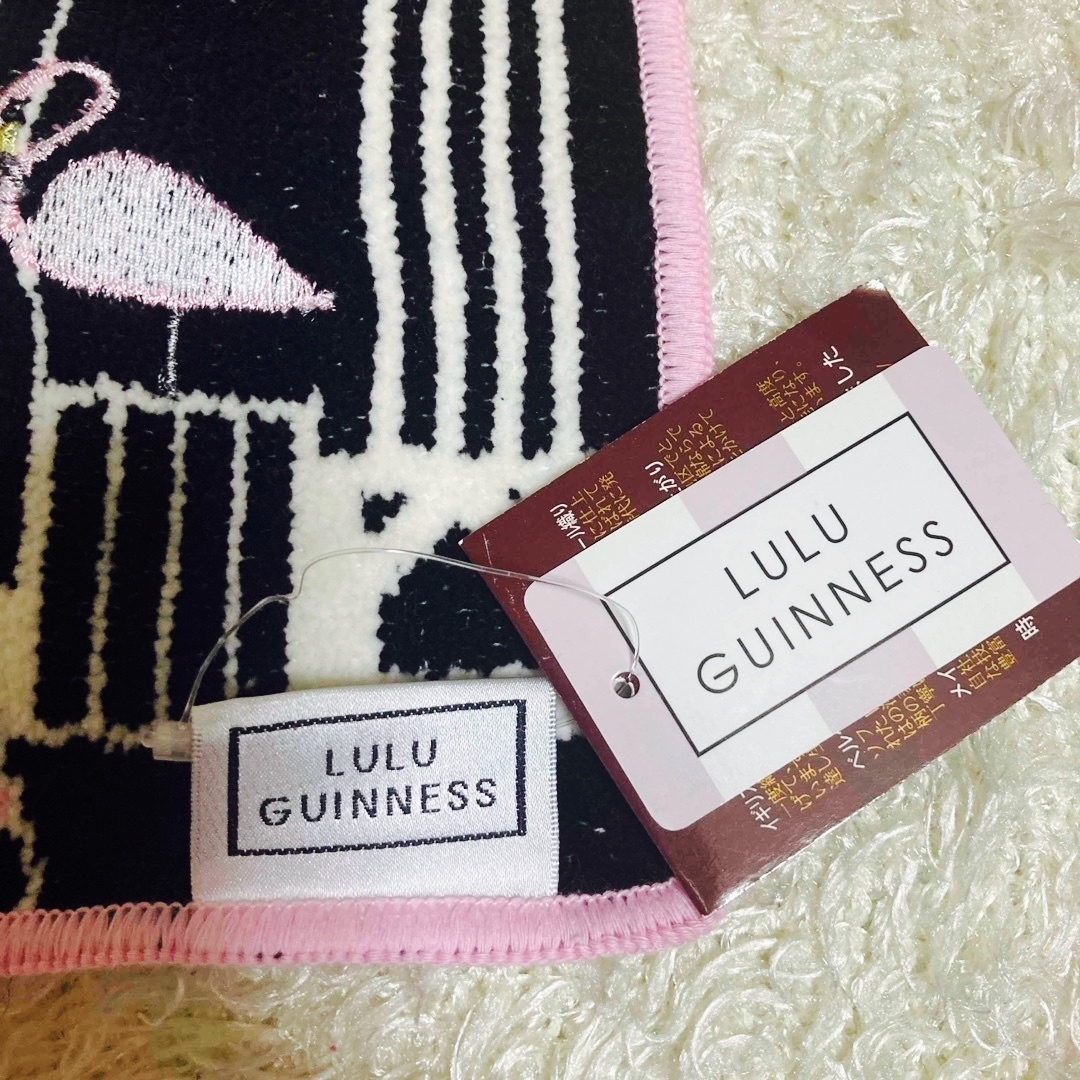LULU GUINNESS(ルルギネス)の気まぐれセール　新品　シェニール　刺繍　レア　ルルギネス　ラメ入りシェニール　 レディースのファッション小物(ハンカチ)の商品写真