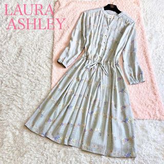 LAURA ASHLEY - LAURA ASHLEY ジャージー素材 カシュクール ワンピース