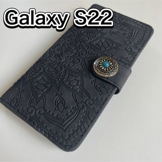 GalaxyS22　Galaxyケース　手帳型　手帳型ケース　革ケース(Androidケース)