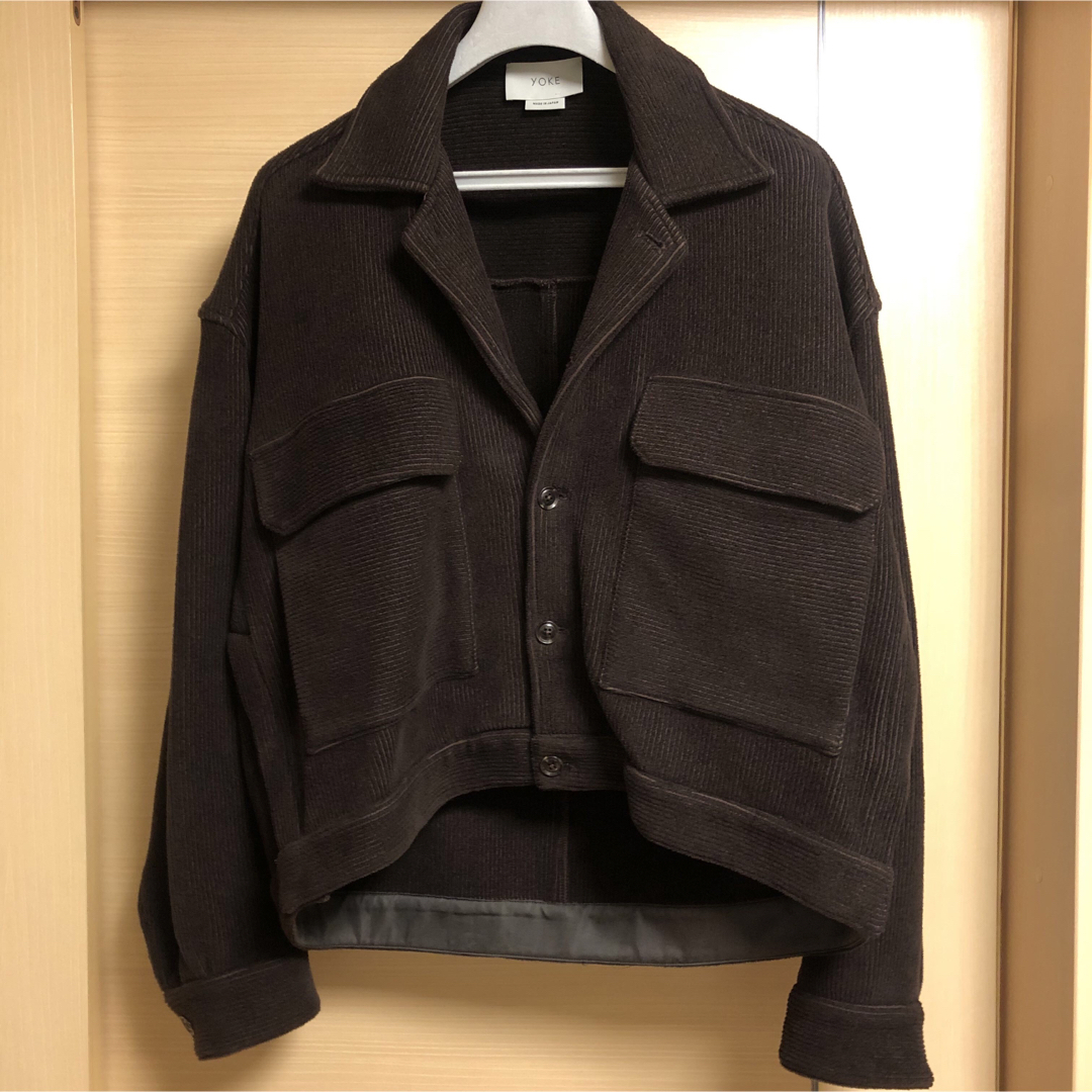 YOKE KNIT CORDUROY WIDE SHORT BLOUSON YOKE KNIT CORDUROY WIDE SHORT BLOUSON