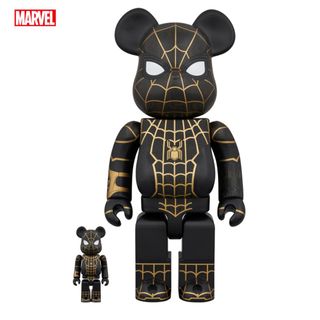 ベアブリック(BE@RBRICK)のBE@RBRICK SPIDERMAN BLACK&GOLD 100％&400％(アメコミ)