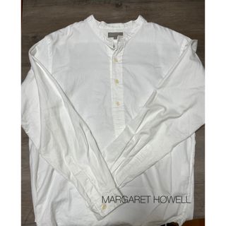 マーガレットハウエル(MARGARET HOWELL)の【MARGARET HOWELL】バンドカラーシャツ　プルオーバー　M(シャツ)