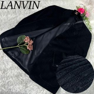 ランバン(LANVIN)のLANVIN ランバン メンズ テーラードジャケット Mサイズ 黒 ブラック(パーカー)