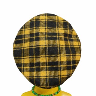 ウールブレンド　タータンチェック　ベレー帽:yellow(ハンチング/ベレー帽)