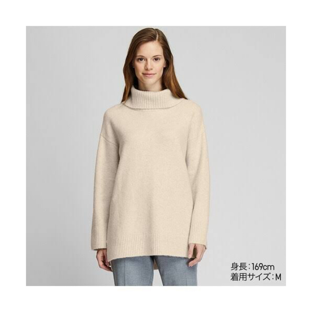 UNIQLO(ユニクロ)のスフレヤーンタートルネックチュニック　ユニクロ レディースのトップス(ニット/セーター)の商品写真