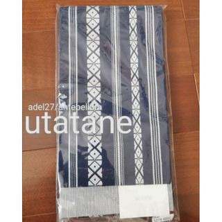 ウタタネ(utatane)の【新品帯単品】utatane小袋帯半幅帯浴衣日本製献上帯リバーシブルシルバー紺(浴衣帯)