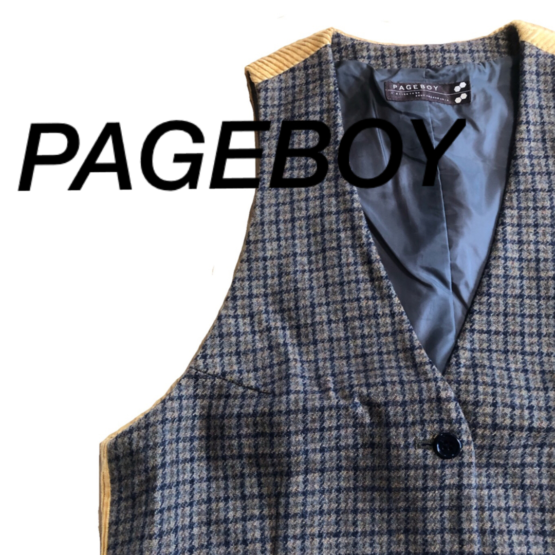 PAGEBOY(ページボーイ)の【PAGEBOY】異素材切替ベスト レディースのトップス(ベスト/ジレ)の商品写真