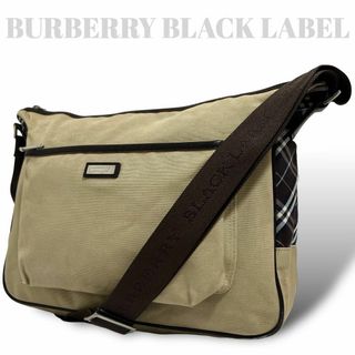 BURBERRY BLACK LABEL - 美品 バーバリーブラックレーベル　ショルダーバッグ　キャンバス ノバチェック