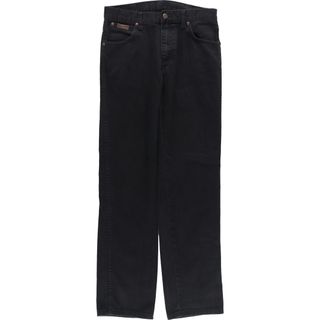 ラングラー(Wrangler)の古着 ラングラー Wrangler ブラックデニム ストレートデニムパンツ メンズw30 /eaa408894(デニム/ジーンズ)