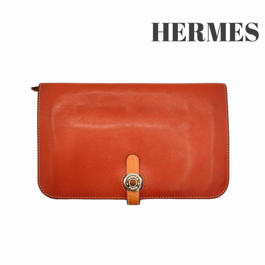 Hermes(エルメス)のエルメス トゴ ドゴン ドゴンデュオ GM長財布 コインケース レディース レディースのファッション小物(財布)の商品写真