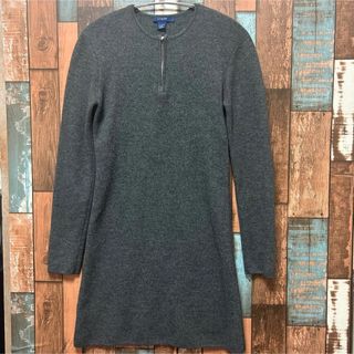 ジェイクルー(J.Crew)のJ.CREW ジェイクル　ニットワンピース　サイズ:L グレー　レディース(ひざ丈ワンピース)