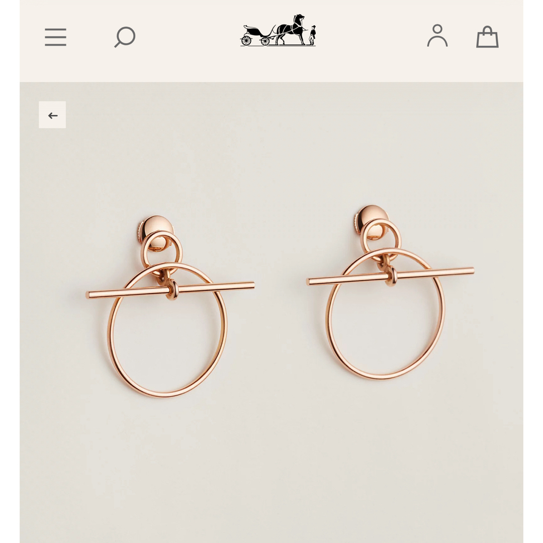 HERMES - エルメス ループ 750 ピアスの通販 by Pink|エルメス HERMES - エルメス ループ 750 ピアスの通販 by Pink|エルメス