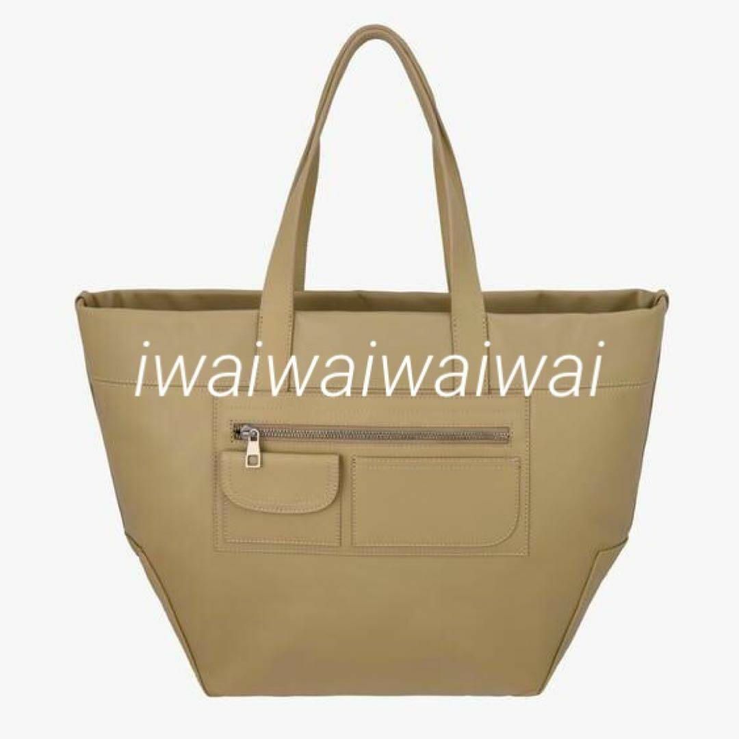 新品 ZARA SRPLS リアル レザー ラージ トート バッグ BR