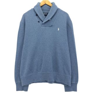 ラルフローレン(Ralph Lauren)の古着 ラルフローレン Ralph Lauren POLO by Ralph Lauren ショールカラー コットンニットセーター メンズXL /eaa408870(ニット/セーター)