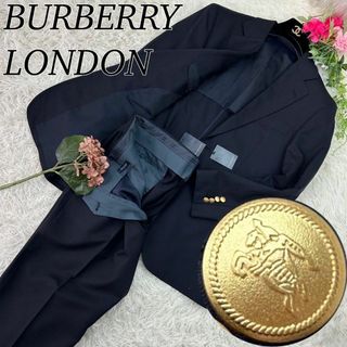 バーバリー(BURBERRY)のバーバリーロンドン 新品タグ付 メンズ Mサイズ スーツ セットアップ 金ボタン(セットアップ)