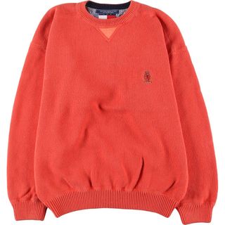 トミーヒルフィガー(TOMMY HILFIGER)の古着 90年代 トミーヒルフィガー TOMMY HILFIGER コットンニットセーター メンズM ヴィンテージ /eaa408863(ニット/セーター)